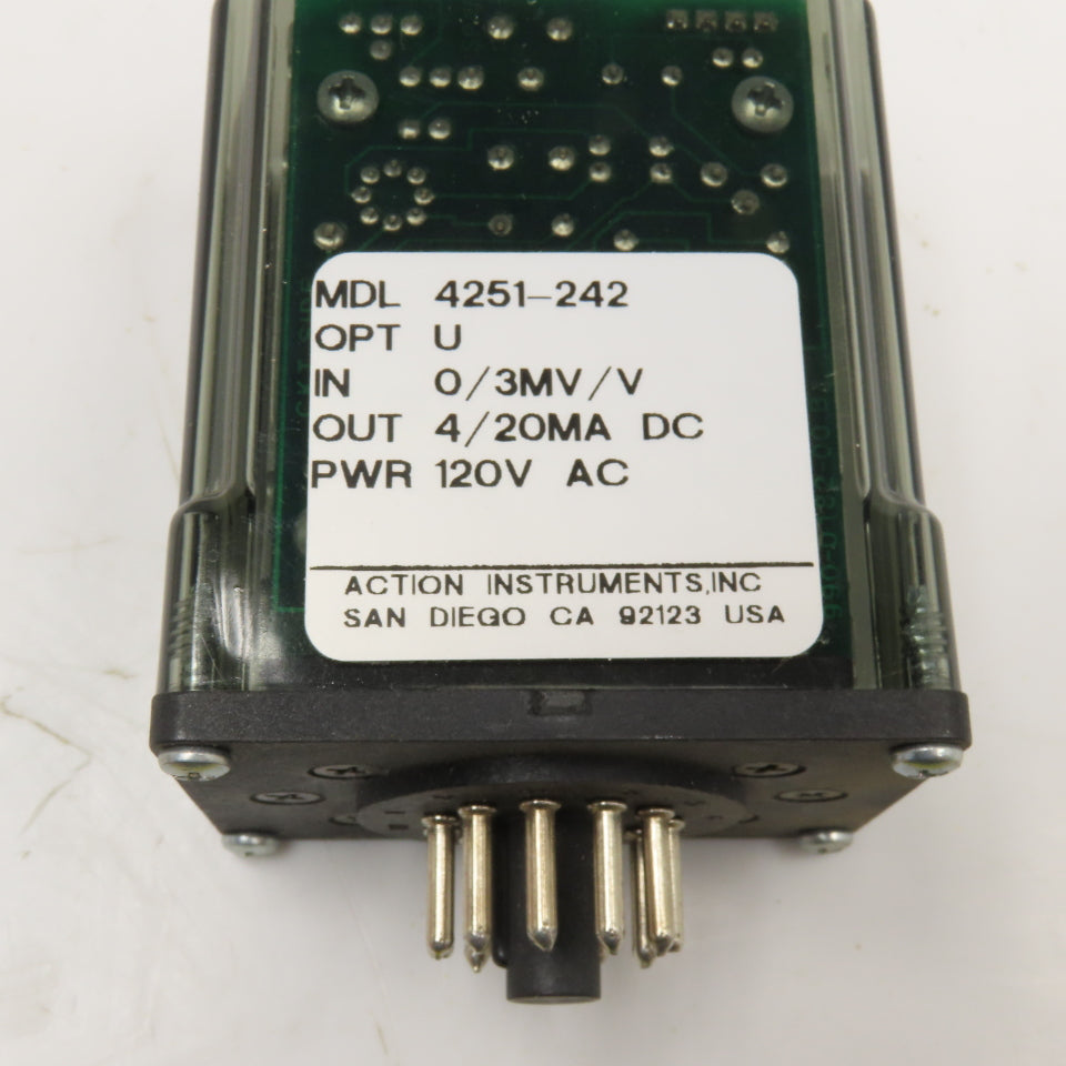 Action Pak 4251-242 120VAC 4/20mA DC Output Plug In Relay