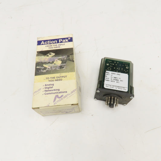 Action Pak 4251-242 120VAC 4/20mA DC Output Plug In Relay