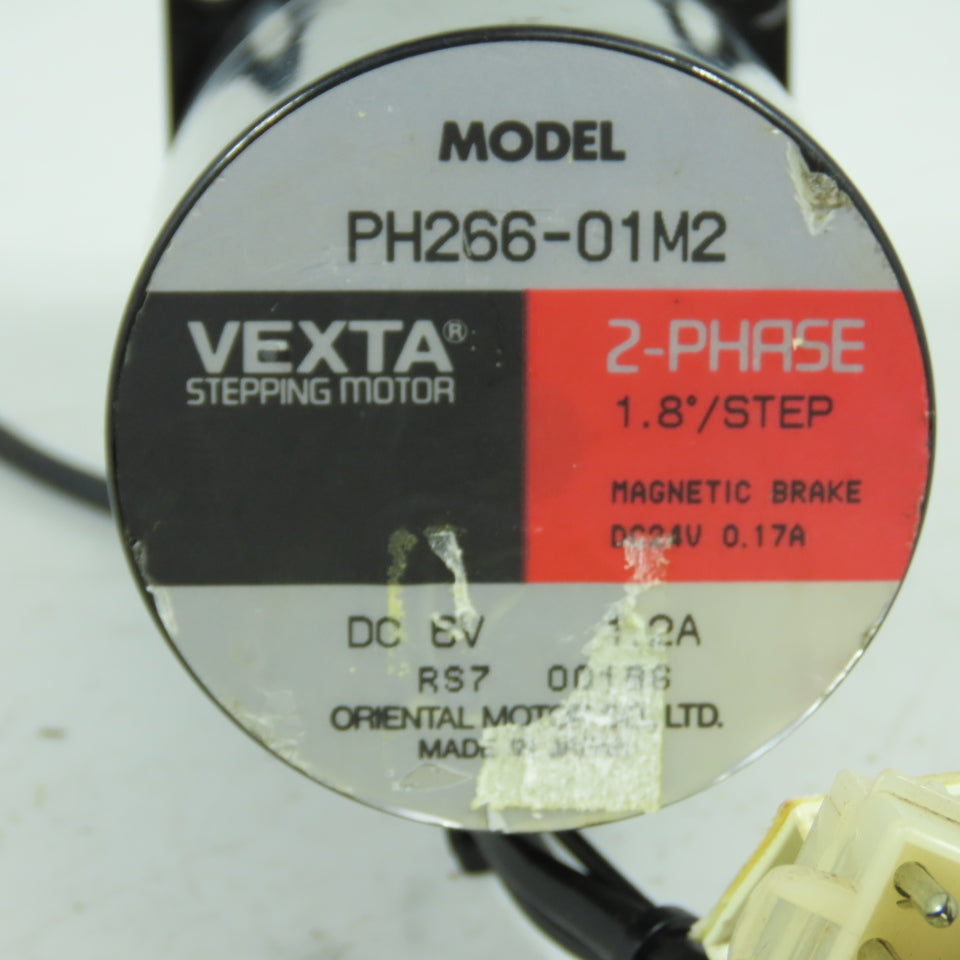 Oriental PH266-01M2 Vexta 2-Phase 1.8° Stepping Motor 6V DC W/ 24VDC Brake
