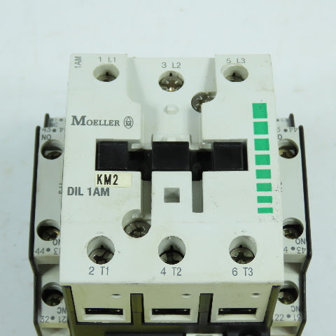 Moeller DIL1AM 55A 25HP 600V 3-Pole Power Contactor 240V Coil W/ Suppressor