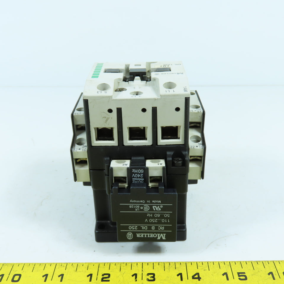 Moeller DIL1AM 55A 25HP 600V 3-Pole Power Contactor 240V Coil W/ Suppressor