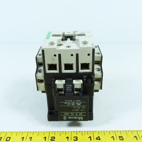 Moeller DIL1AM 55A 25HP 600V 3-Pole Power Contactor 240V Coil W/ Suppressor
