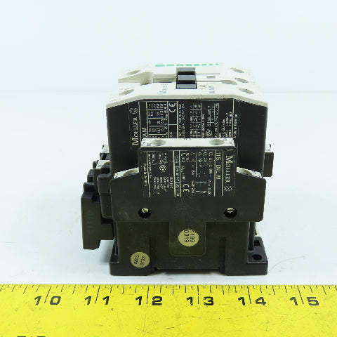 Moeller DIL1AM 55A 25HP 600V 3-Pole Power Contactor 240V Coil W/ Suppressor