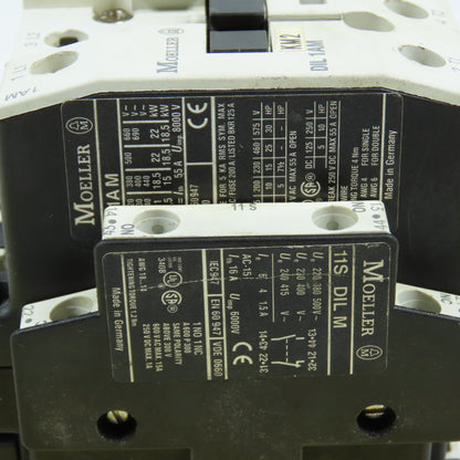 Moeller DIL1AM 55A 25HP 600V 3-Pole Power Contactor 240V Coil W/ Suppressor