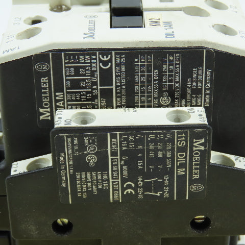 Moeller DIL1AM 55A 25HP 600V 3-Pole Power Contactor 240V Coil W/ Suppressor