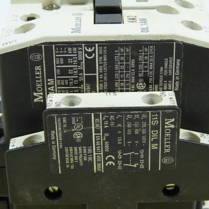 Moeller DIL1AM 55A 25HP 600V 3-Pole Power Contactor 240V Coil W/ Suppressor