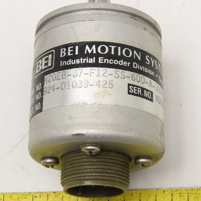 BEI H20EB-37-F12-SS-600-A-3904R-EM16-5V Rotary Encoder 5V