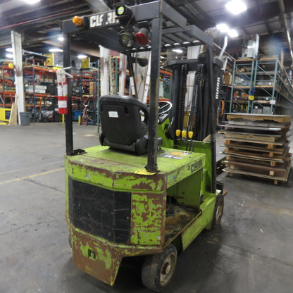 Clark ECS25 4600LB Electric 36V Forklift 3-Stage 187" Lift Side Shift 8,340HRS