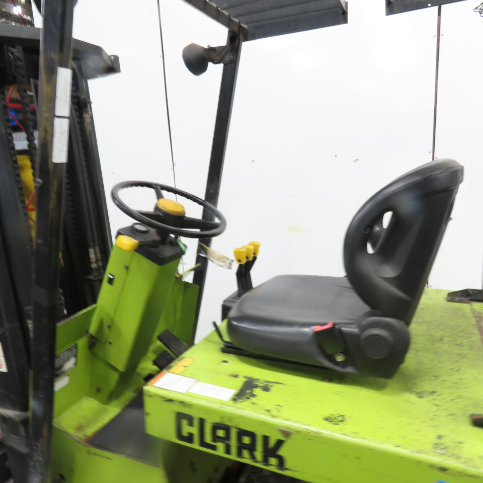Clark ECS25 4600LB Electric 36V Forklift 3-Stage 187" Lift Side Shift 8,340HRS