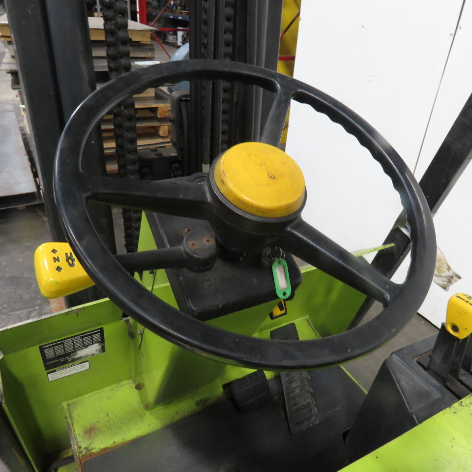 Clark ECS25 4600LB Electric 36V Forklift 3-Stage 187" Lift Side Shift 8,340HRS