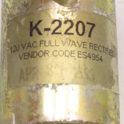 K-2207 120VAC Full Wave Rectified Solenoid Coil
