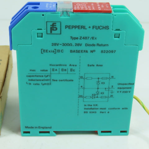 Pepperl + Fuchs Z487/Ex Baseefa EX822097 Switch Isolator 28V NEW