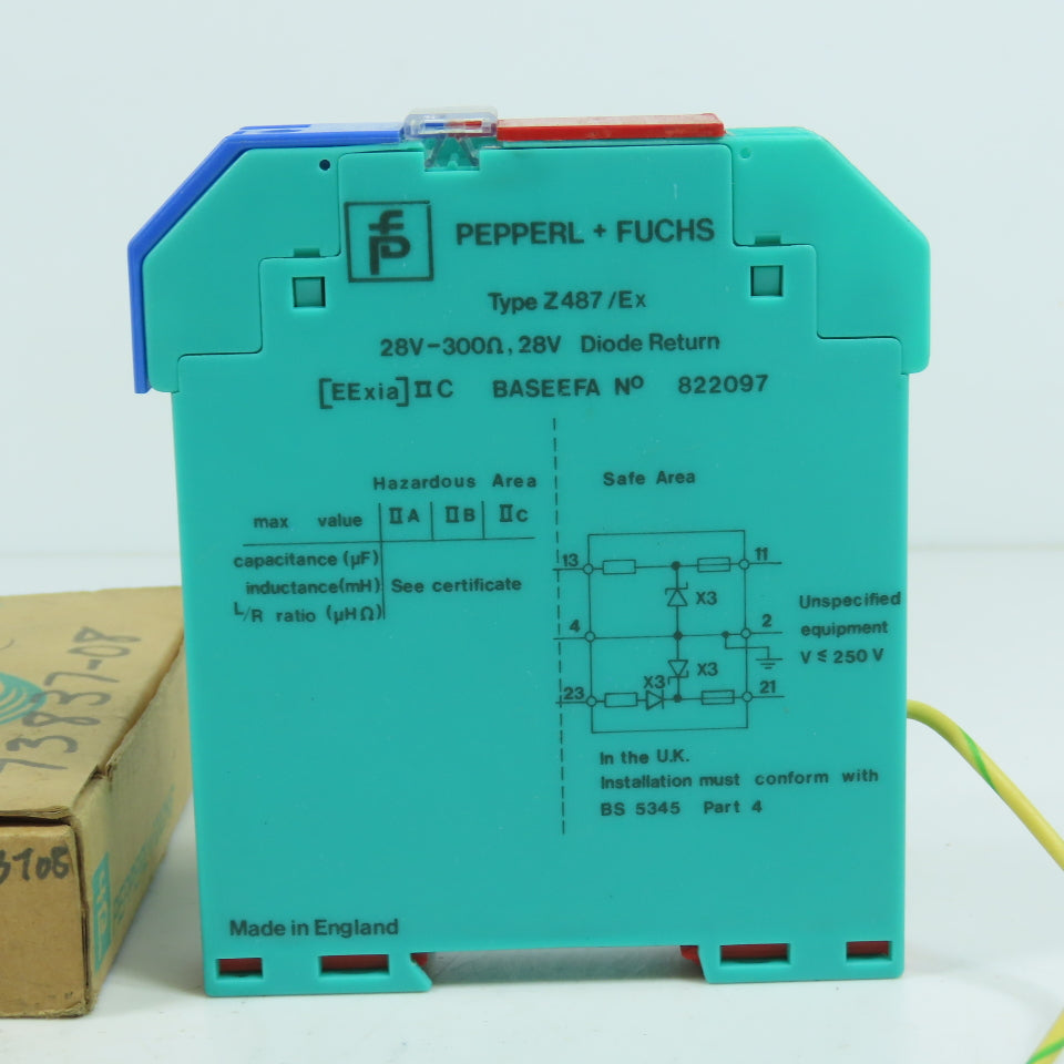 Pepperl + Fuchs Z487/Ex Baseefa EX822097 Switch Isolator 28V NEW