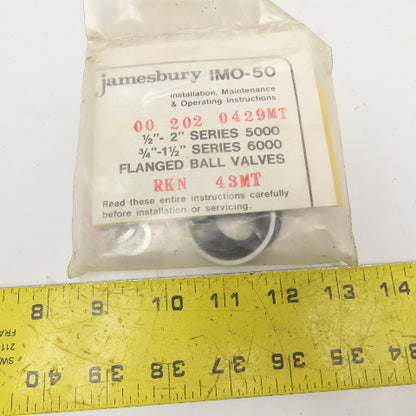 Jamesbury IMO-50 00 202 0429MT Flanged Ball Valve Service Kit