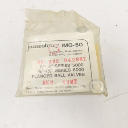 Jamesbury IMO-50 00 202 0429MT Flanged Ball Valve Service Kit