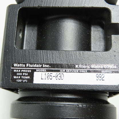 Watts L105-03D Compressed Air Pneumatic Lubricator 3/8" NPT 300PSI 120°F NEW
