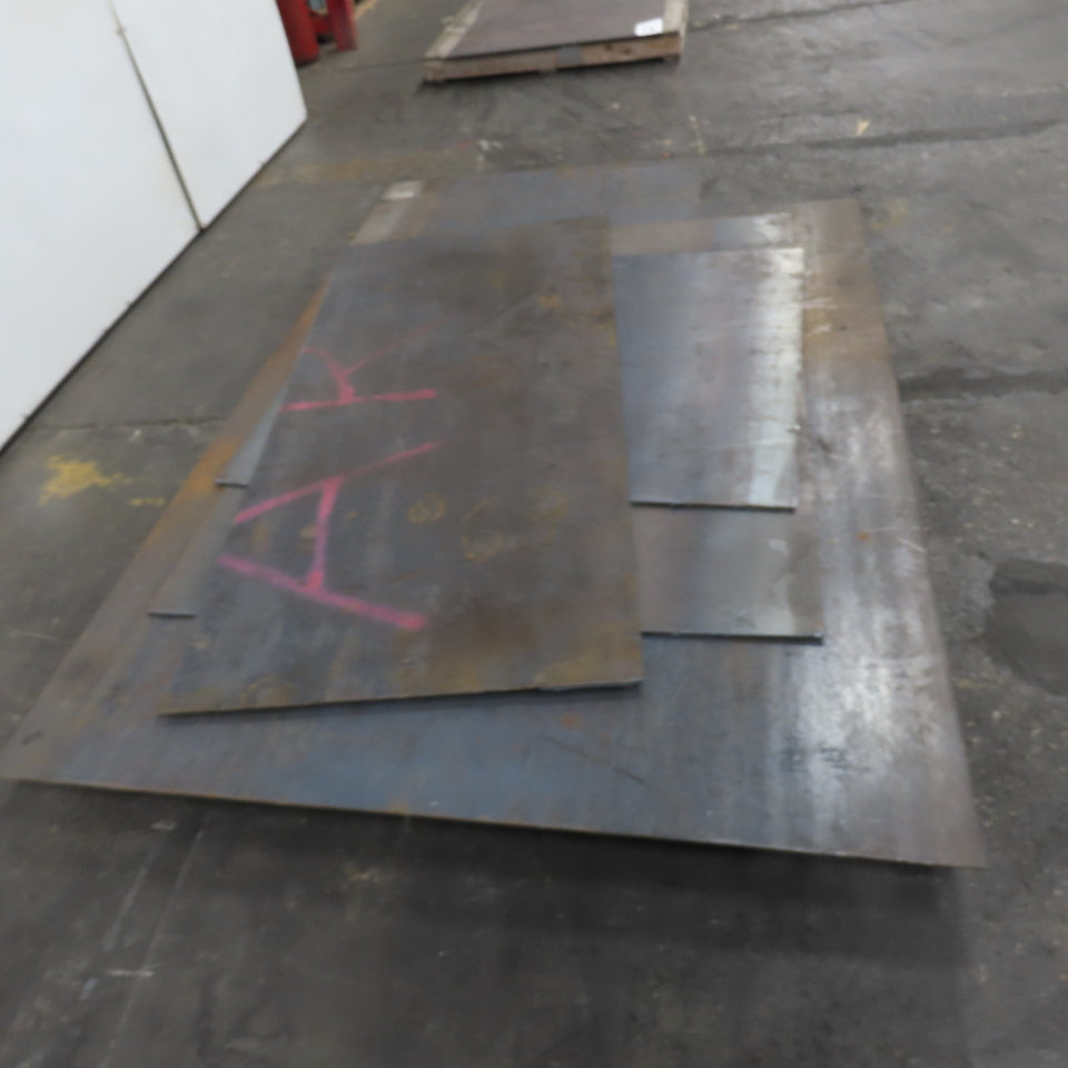 60"x 79" 31.5"x 68.5" 37.5"x 48" 48"x 60.5" Steel Plate Sheet 1/4" Thick Lot/4