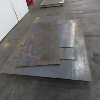 60"x 79" 31.5"x 68.5" 37.5"x 48" 48"x 60.5" Steel Plate Sheet 1/4" Thick Lot/4