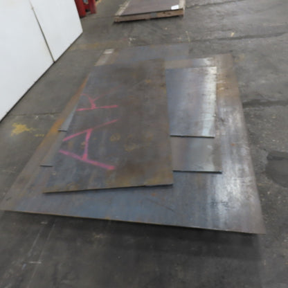 60"x 79" 31.5"x 68.5" 37.5"x 48" 48"x 60.5" Steel Plate Sheet 1/4" Thick Lot/4