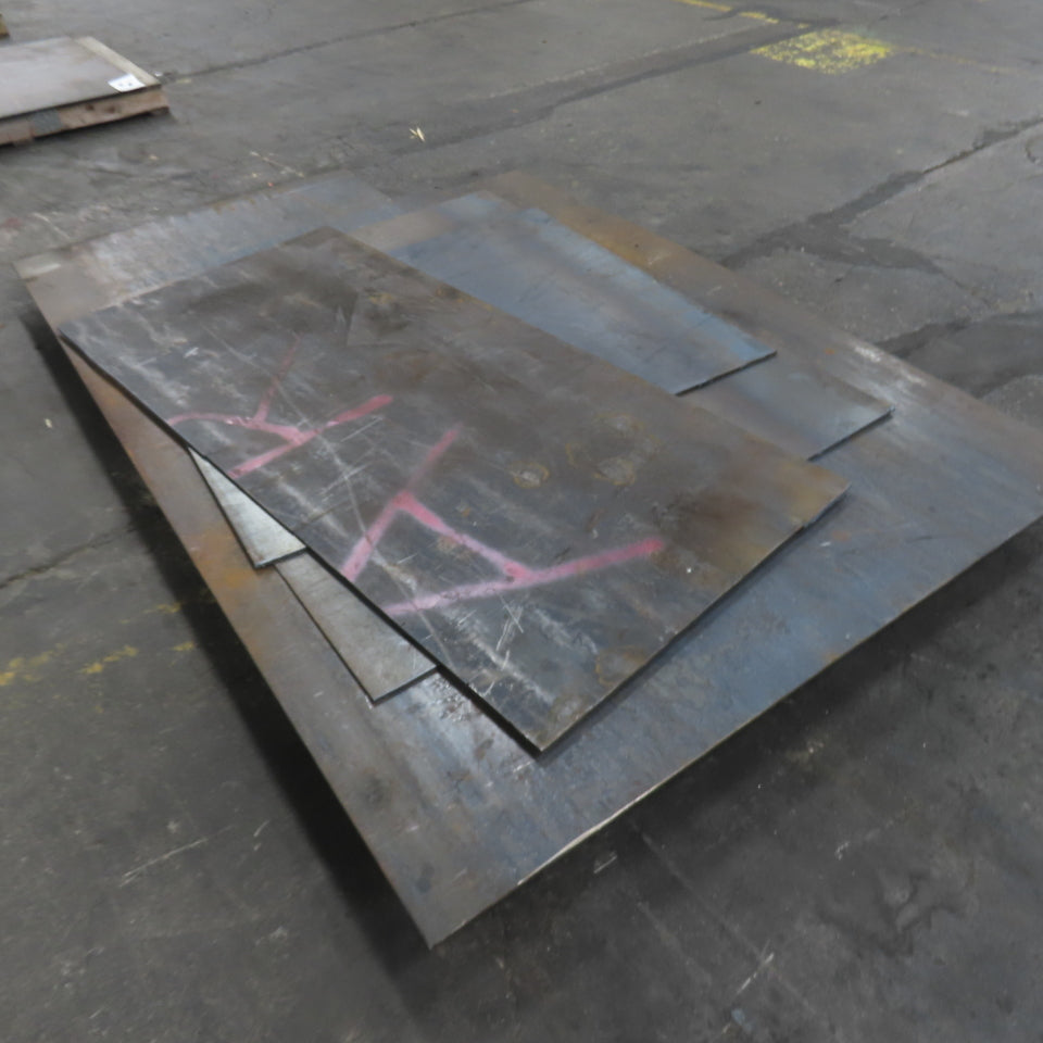60"x 79" 31.5"x 68.5" 37.5"x 48" 48"x 60.5" Steel Plate Sheet 1/4" Thick Lot/4