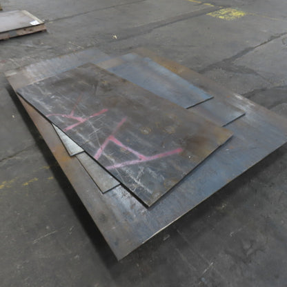 60"x 79" 31.5"x 68.5" 37.5"x 48" 48"x 60.5" Steel Plate Sheet 1/4" Thick Lot/4