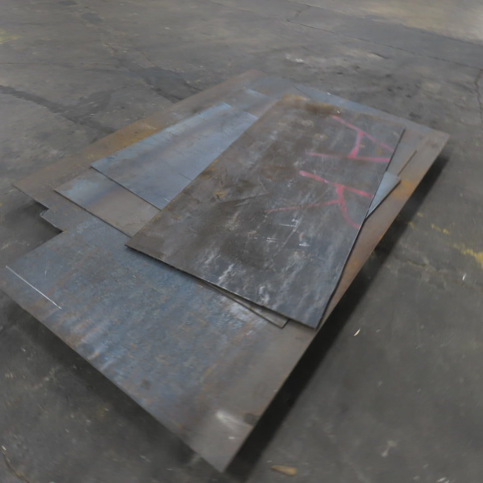 60"x 79" 31.5"x 68.5" 37.5"x 48" 48"x 60.5" Steel Plate Sheet 1/4" Thick Lot/4