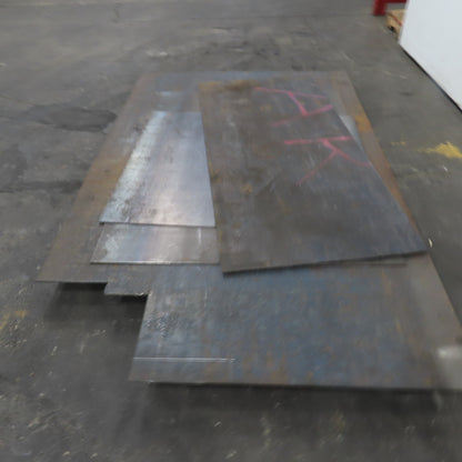 60"x 79" 31.5"x 68.5" 37.5"x 48" 48"x 60.5" Steel Plate Sheet 1/4" Thick Lot/4