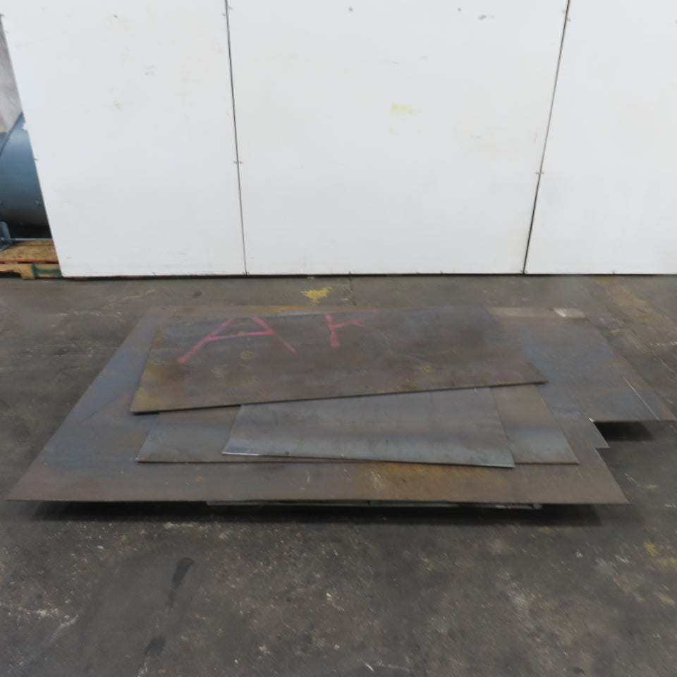 60"x 79" 31.5"x 68.5" 37.5"x 48" 48"x 60.5" Steel Plate Sheet 1/4" Thick Lot/4