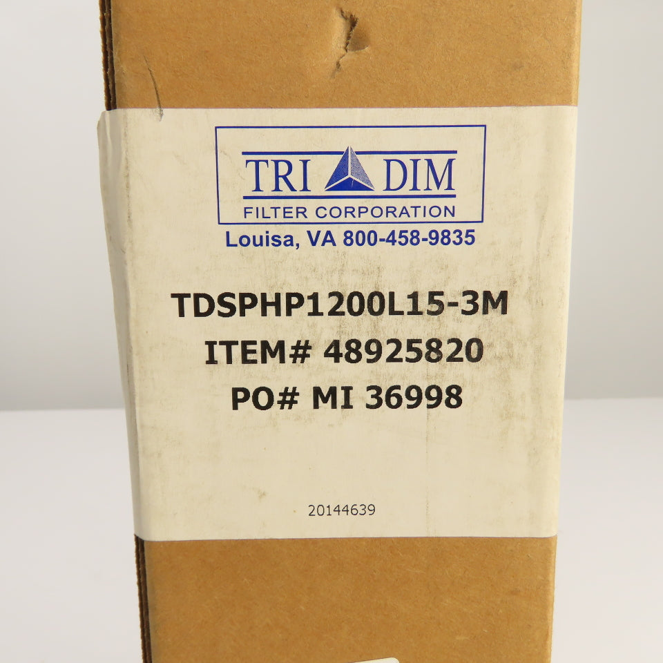 Tri-Dim TDSPHP1200L15-3M 48925820 Filter Element 20144639 14-3/4" Long