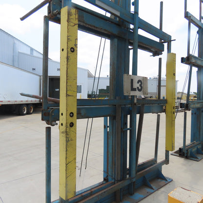 Steel Storage Systems Roll Out Cantilever Rack 3700LB Arm Cap 40" W x 38" H Arms
