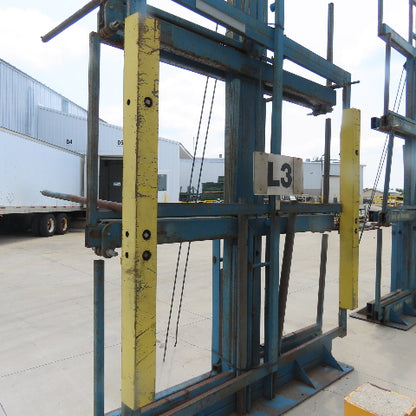 Steel Storage Systems Roll Out Cantilever Rack 3700LB Arm Cap 40" W x 38" H Arms