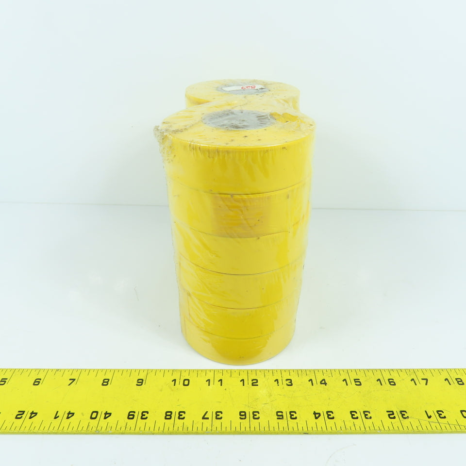 1.2" x 200' Yellow Flexible Plastic Flagging Tape Lot Of 12 Rolls
