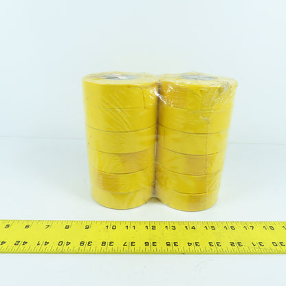 1.2" x 200' Yellow Flexible Plastic Flagging Tape Lot Of 12 Rolls
