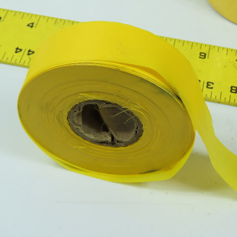1.2" x 200' Yellow Flexible Plastic Flagging Tape Lot Of 12 Rolls