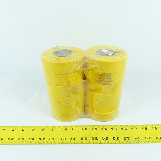 1.2" x 200' Yellow Flexible Plastic Flagging Tape Lot Of 12 Rolls