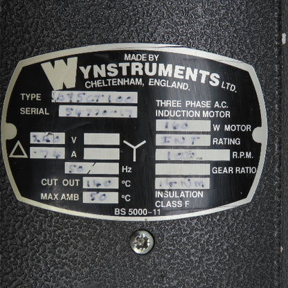 Wynstruments B95CT100 Inline Gear Motor 100RPM 240V 50HZ 1.74A 14mm Shaft Tested