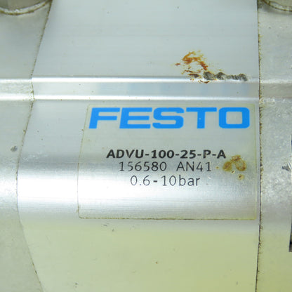 Festo ADVU-100-25-P-A Double Acting Air Cylinder 100mm Bore 25mm Stroke 25mm Rod