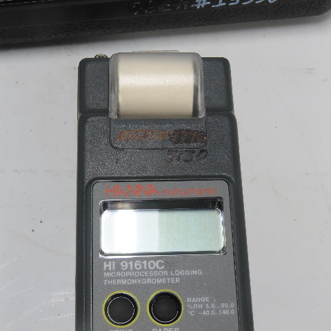 Hanna HI 91610C Microprocessor Printing And Logging Thermohygrometer