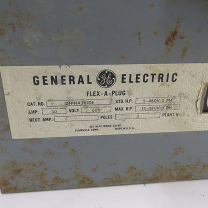 General Electric DFPHA361DE Flex-A-Plug 30A Disconnect Switch 600V 15HP 3Ph
