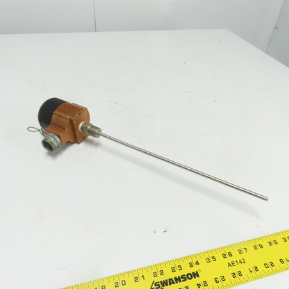 Moore TRY/B-P2/U12-T0/S316 Temperature Transmitter 12" Probe 17-1/4" OAL