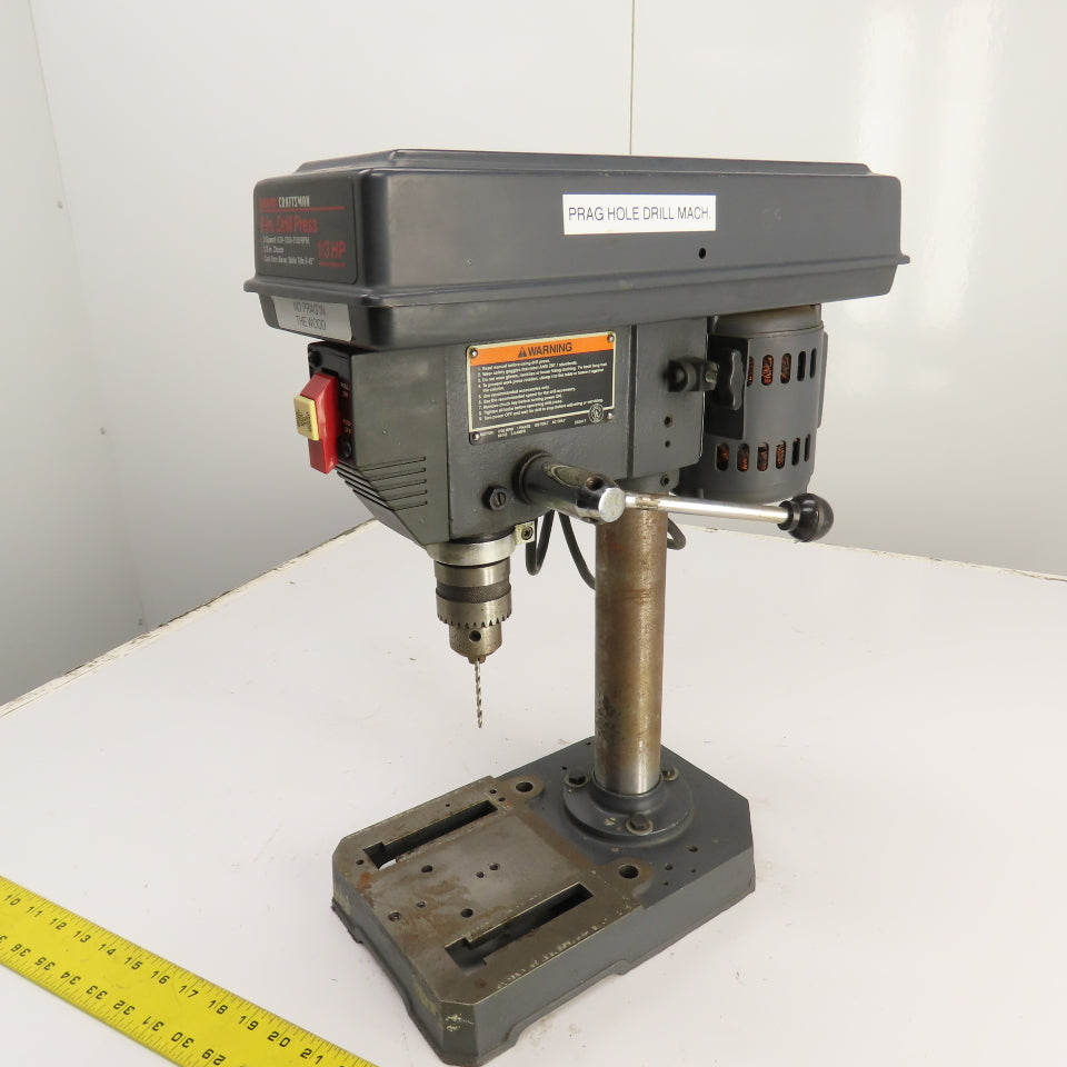 Sears Craftsman 3-Speed 8" 1/3HP Drill Press 120V 1PH 620-1300-3100RPM