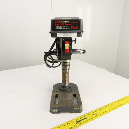 Sears Craftsman 3-Speed 8" 1/3HP Drill Press 120V 1PH 620-1300-3100RPM