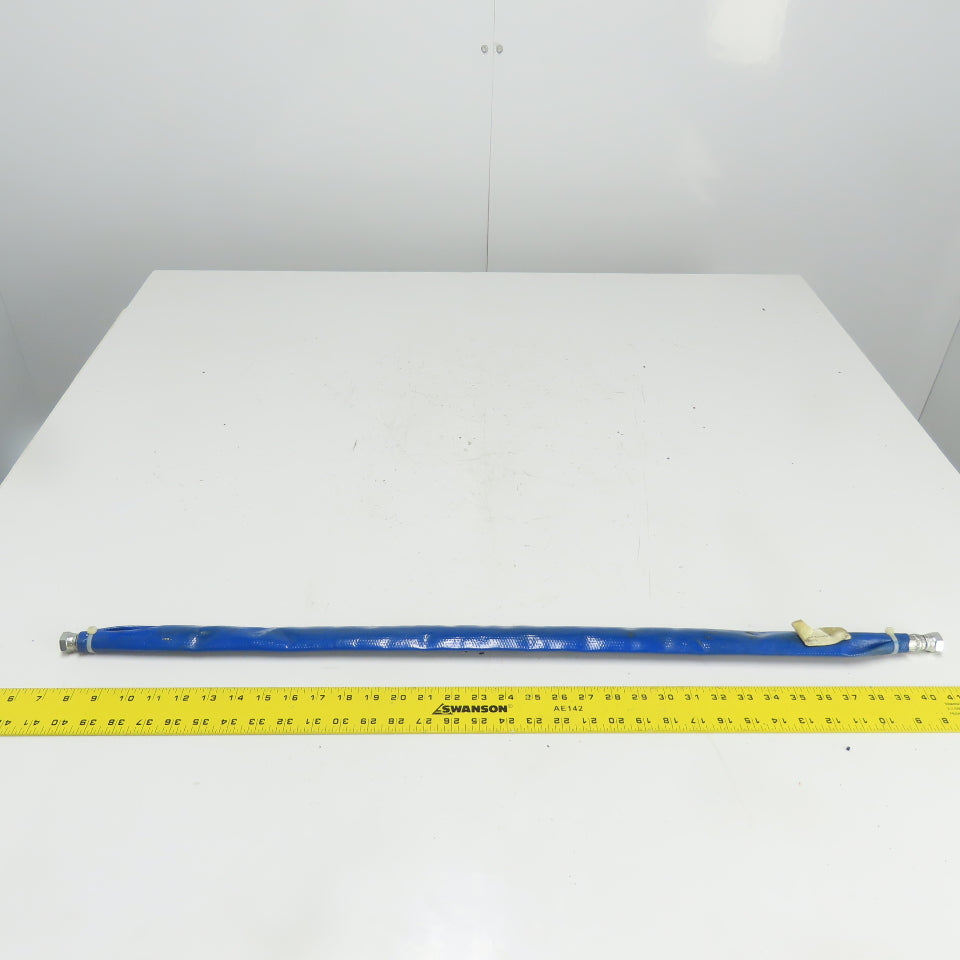 Fbab 1/4" x 34" Reverse Female Straight Hydraulic Hose Flare Both Ends