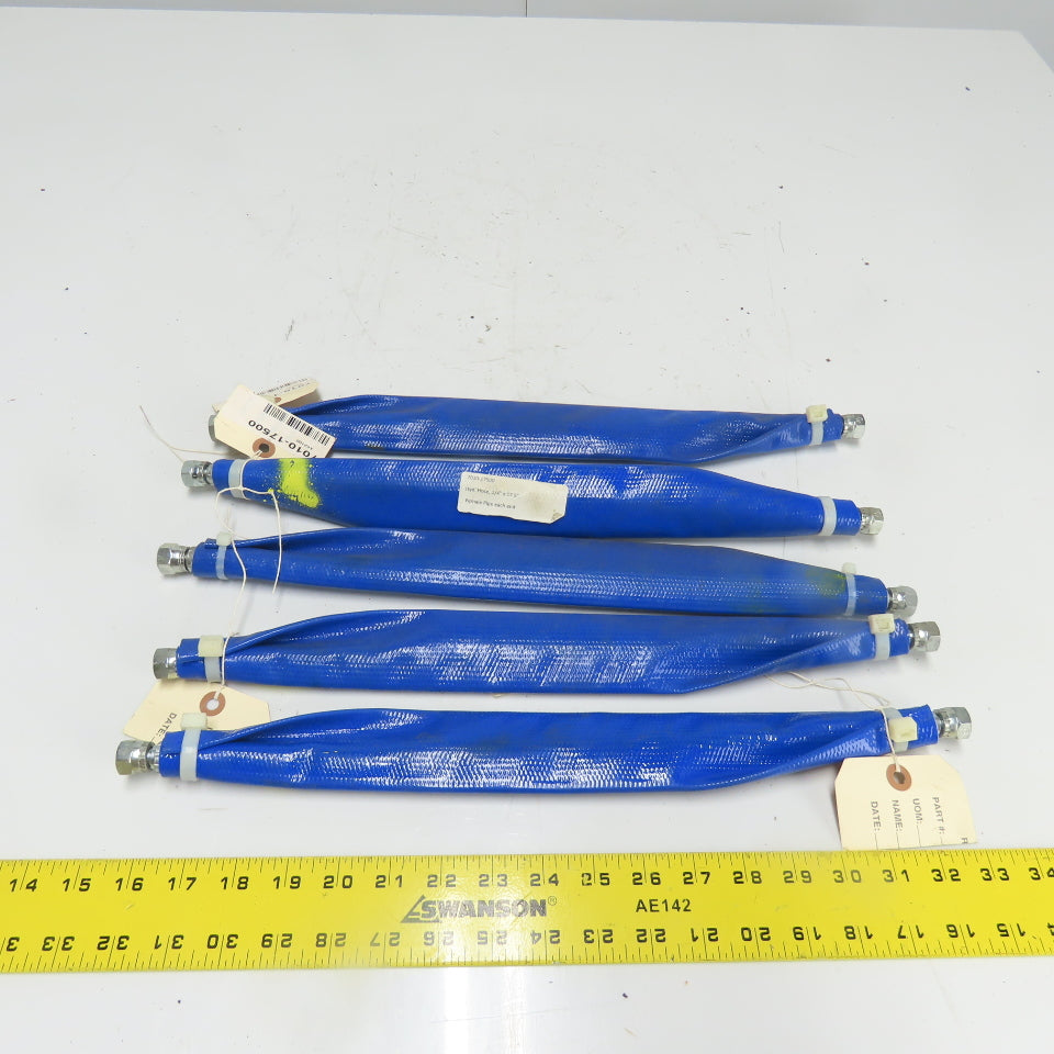 7010-17500 1/4" x 17.5" Female Straight Hydraulic Hose Flare Both Ends Lot Of 5