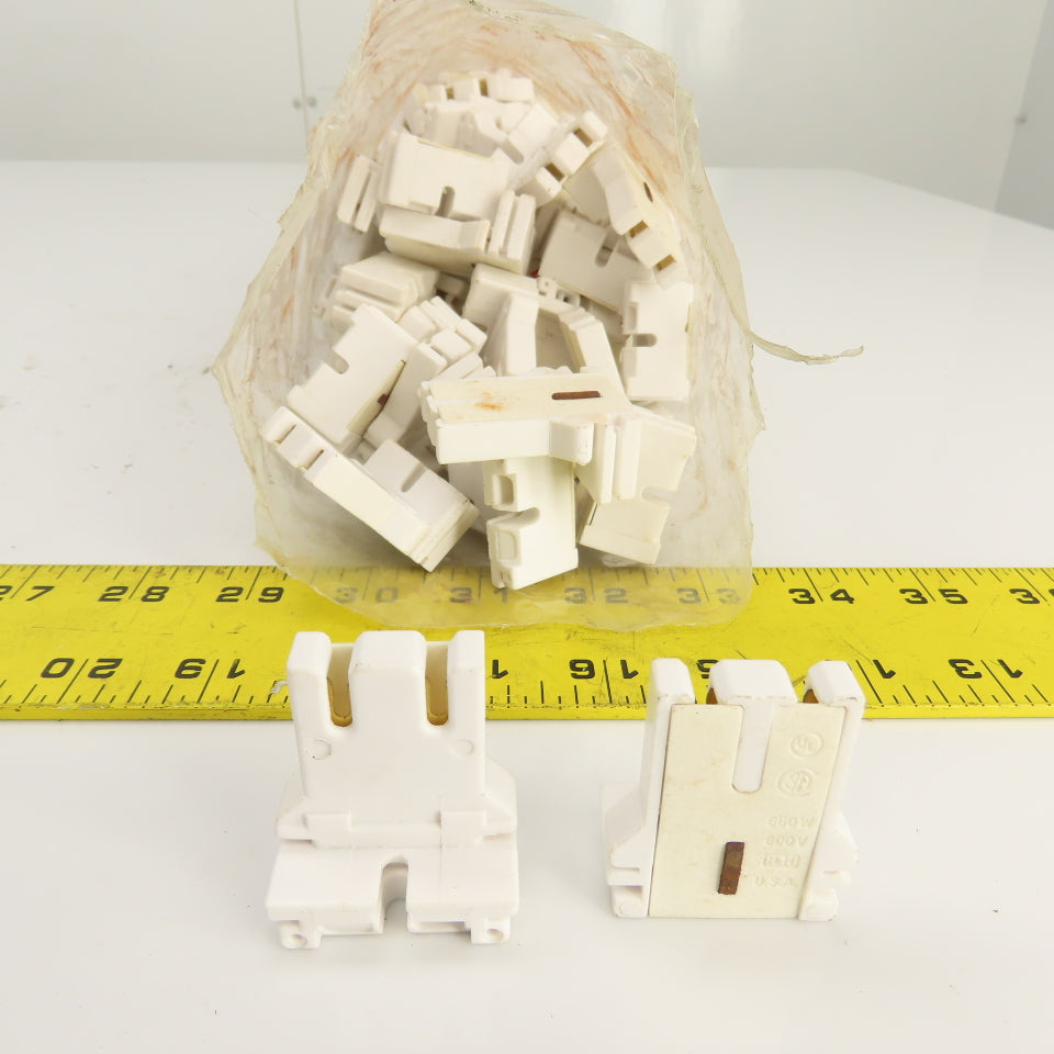 H.H. 600V 660W U-Shaped U-Bend T8, T12 Lamp Holders Bi-Pin Lot Of 50
