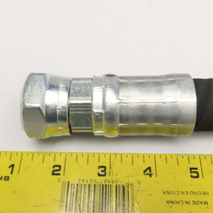 Sumitomo 3/4" (-12) Female Swivel BSP 30° Cone Seat Fitted Hose Assembly 34"
