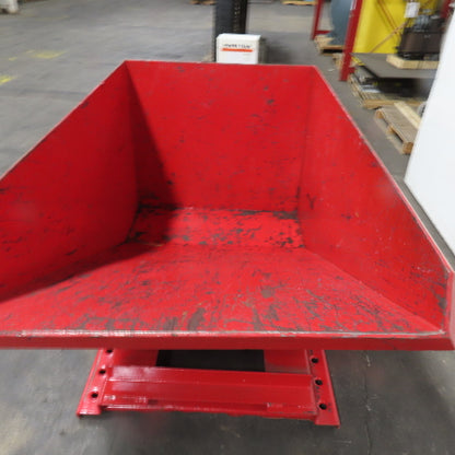 1 Cubic Yard Heavy Duty Self Dumping Trash Scrap Hopper 60" x 36" x 31" Inside