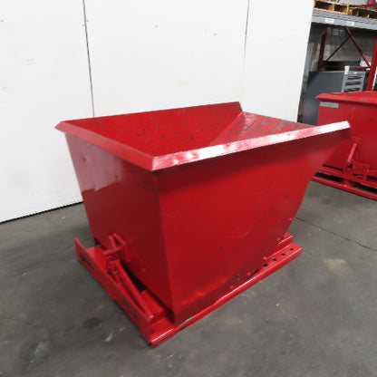 1 Cubic Yard Heavy Duty Self Dumping Trash Scrap Hopper 60" x 36" x 31" Inside