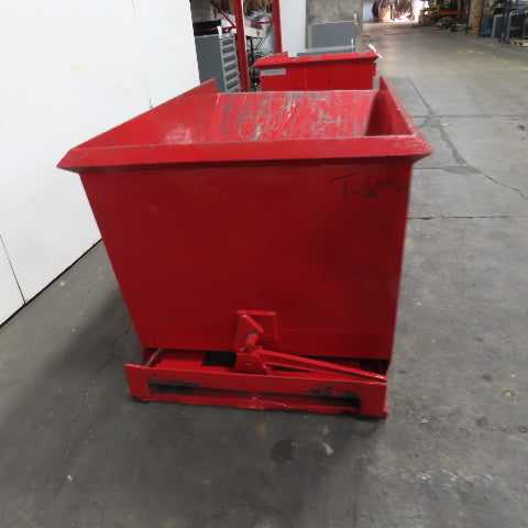 1 Cubic Yard Heavy Duty Self Dumping Trash Scrap Hopper 60" x 36" x 31" Inside
