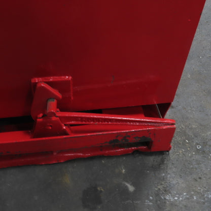 1 Cubic Yard Heavy Duty Self Dumping Trash Scrap Hopper 60" x 36" x 31" Inside